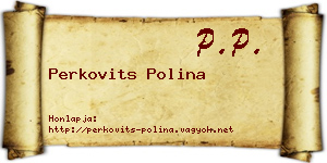 Perkovits Polina névjegykártya